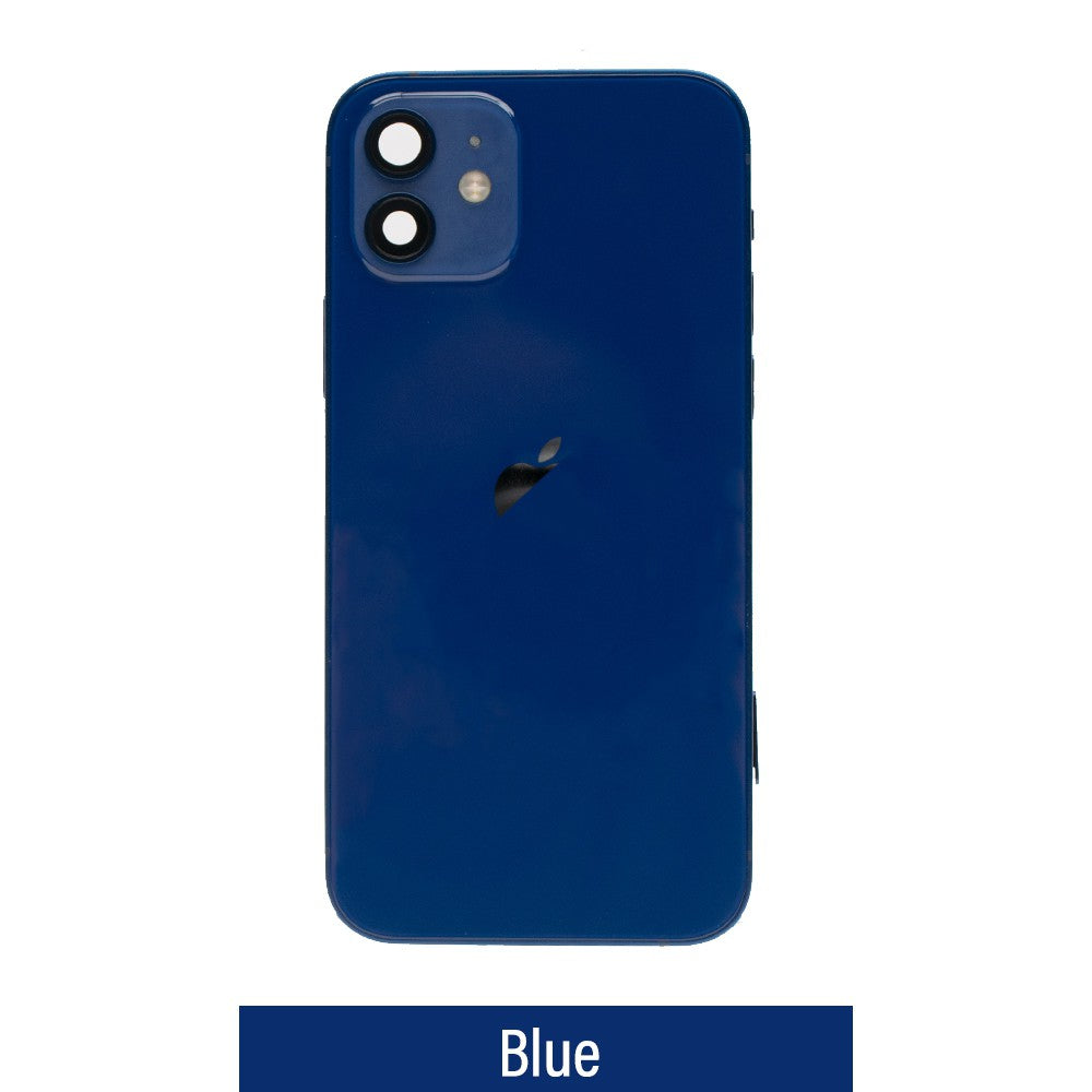 Rear Housing with Full Set Parts for iPhone 12-Blue (Purple) Rear Housing with Full Set Parts for iPhone 12-Blue (Purple)